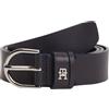 Tommy Hilfiger Donna Cintura Essential Effortless 3,0 con Fibbia ad Ardiglione, Blu (Space Blue), 90 cm