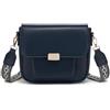 Miss Lulu Borsa a Tracolla Donna Piccola e Media in Pelle Vintage, Borsetta Quadrata con Traversa Jacquard Etnica Regolabile, per Lavoro, Appuntamenti e Viaggi