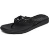 Skechers Meditation Luxe-Strass da Donna Taglio al Laser Sandali Piatti, Nero, 37