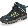 CMP Kids Rigel Mid Trekking Shoes Wp, Scarpe da trekking Unisex - Bambini e ragazzi, B Blue Zafferano 11ND, 32 EU