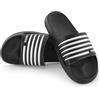 SEAC Zebra, Ciabatte Sportive per Piscina e Spiaggia , Bianco/Nero, 43