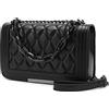 Lola Mae - Borsa a tracolla da donna, alla moda, trapuntata, con tracolla a catena convertibile, stile classico, Small