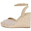 Tommy Hilfiger Donna Espadrillas Wedge Chambray High con Cinturino alla Caviglia, Beige (Horseradish), 40