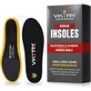 VKTRY Solette Performance - Gold VKs per Cleated Sports - Solette in fibra di carbonio antiurto - Calcio, baseball/softball, lacrosse, ciclismo, rugby e altro, peso 77,5 - 100 kg, US: Uomo