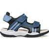 Geox J Borealis Boy A Sandal, Denim/Nero, 36 EU