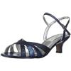 Touch Ups Womens Jane Open Toe Formal Ankle Strap, Navy Glitter, Size 8.5