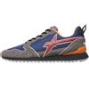 w6yz Sneakers in Tessuto Tecnico e Suede, Antracite-Blu- 46
