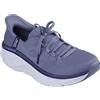 Skechers D'lux Walker 2.0 Thrill Movement Sneaker da Donna, Ardesia Knit Blue Trim, 38 EU
