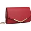 Miss Lulu Pochette Donna Elegante, Clutch PU Pelle, Borsetta Tracolla Media con Chiusura Magnetica, per Cerimonie, Matrimoni, Appuntamenti e Regali