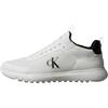 Calvin Klein Uomo Sneakers Running Eva Sock Mesh con Logo, Bianco (Bright White/Black), 41
