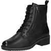 CAPRICE Comfort stivaletti da donna con lacci in pelle con cerniera, Nero (Black Nappa), 38 EU