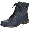 Rieker Women Ankle Boots Y7418, Ladies Lace-up Ankle Boot, Blue Ozean Pazifik 15, 5 UK