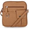 MultiSac North South Mini Zip Around Crossbody Bag, A Tracolla Donna, Nocciola