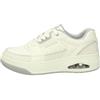 Skechers Uno Court, Sneaker Uomo, Pelle Bianca Duraleather Grigio Trim, 45.5 EU