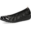 CAPRICE Donna Ballerine in Pelle Punta Arrotondata, Nero (Black Comb), 36 EU