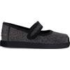 TOMS Girl's Nora Mary Jane Flat, Black Iridescent Glimmer, 32.5 EU