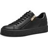 MARCO TOZZI Sneakers Donna Basse con Suola Glitterata con Zip, Nero (Black Comb), 37 EU