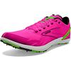 Brooks 1000381D661 Draft XC Spikeless Uomo, Pink GLO/Green/Black EU 45