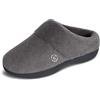 Isotoner Pantofole da donna Classic Hoodback W Memory Foam, Cenere, 3.5/4 UK