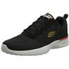 Skechers SKECH-AIR DYNAMIGHT TUNED UP, Scarpe da Ginnastica Uomo, Black Engineered Mesh Pu Gray Trim, 47.5 EU