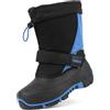 riemot Stivali da Neve Bambina Doposci Bambino Impermeabili per Bambini Caldi Stivali Invernali, Blu, 32EU