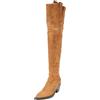 Pinko Strauss Texano Cuissard Suede, Stivali Western Donna