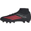 adidas Unisex - Adulto F50 Club Mid Cut Firm Ground/Multi Ground Football Boots, Core Black/Lucid Red/Core Black, 44 2/3 EU