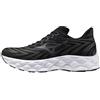 Mizuno Scarpe da Corsa Wave Sky 8 da Uomo, Nero-Grigio Metallizzato, 44.5 EU