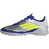Adidas Unisex - Adulto F50 League Football Boots Turf, Silver Metallic/Solar Yellow/Lucid Blue, 38 EU