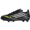 Adidas Unisex - Bambini e Ragazzi F50 League Firm Ground/Multi Ground Football Boots Kids, Core Black/Iron Metallic/Lucid Lemon, 30 EU