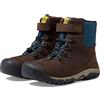 KEEN Greta - Stivale impermeabile da neve unisex per bambini, Chicco di caffè Ala Blu Teal, 35 EU