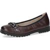 CAPRICE Ballerine da Donna in Pelle con Fibbia Decorativa, Rosso (Bordeaux Comb), 38 EU