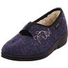 Fischer Markenschuh Fischer Dora - Pantofole a collo basso Donna, Blu (Blau 555), 37 EU
