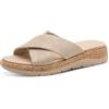 Jana Softline Leather Wedge/Plat Mule 8-27701-46, Sandali Bassi Donna, Gold, 41 EU