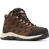 Columbia Redmond 3 Mid Wp, Scarponi da trekking ed escursionismo impermeabili a vita media Donna, Cordovan Dark Coral 2025, 37 EU