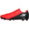 Skechers SKX_2 Club MG Soccer Cleats-Scarponi da Corsa Atletici Leggeri per Uomo Scarpe da Calcio, Rosso Sintetico/Finiture Nere, 4.5 UK