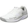 Kempa Wing 2.0 Women, Scarpe da Pallamano da Donna, Bianco/Grigio, 44 EU