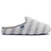 Dr. Scholl's Scholl Maddy, Pantofole da casa con pelo sintetico a strisce, Donna, Grigio chiaro, 36 EU