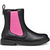 Geox J Eclair Girl - Barca alla caviglia, colore: Nero/Fucsia, 33 EU, Nero fucsia., 33 EU