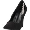 NAEMI, Decolleté con Cristalli Donna, Nero, 37 EU