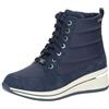 CAPRICE Comfort Sneakers alte da donna imbottite con lacci idrorepellenti, Blu (Ocean Comb), 36 EU