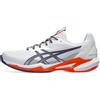 Asics 1041A437-103 Solution Speed FF 3 Clay Uomo, White/Greyish Purple EU 39