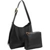 MadGrandeur Borsa a tracolla in pelle PU da donna, borsa a tracolla Designger da donna, borsa tote vegana retrò grande con portafoglio