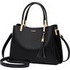 Cnoles Borse da donna di grande capacità Tote borse a tracolla da donna borsa a tracolla borsa a tracolla, Nero-C987, 28 * 11.7 * 21cm, Moda