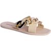 AMICHI Mujer - Chanclas para Playa Y Piscina-Sandalias Flip Flop de Goma con Suela Antideslizante Y Diseño Ligero, Donna-Infradito Spiaggia Sandali, Beige, 36 EU Larga