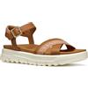 Geox D XAND 2.1S B, Sandalo Piatto Donna, Camel/Nude, 40 EU