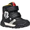 Geox B Trekkyup Boy B ABX, Stivale alla Caviglia Bimbo 0-24, Nero/Rosso, 22 EU