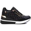 XTI Sneakers 141582 Nere - Altezza Zeppa 6cm