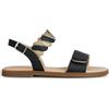 Geox Girl's J Karly Sandal, Black Platinum, 11 UK Child