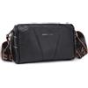 Miss Lulu Borsa Tracolla Donna Vera Pelle, Quattro Tasche, Impermeabili e Resistenti, Eleganti e Comode, con Tracolla Larga Regolabile, per Shopping e Viaggiare